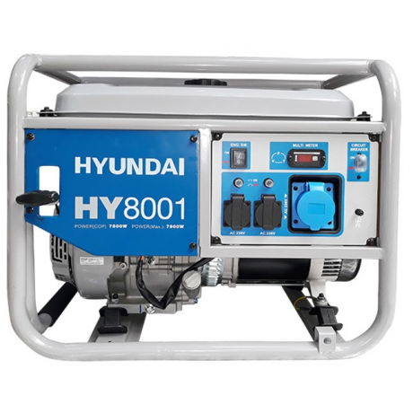 HYUNDAI HY8001 Generator de curent monofazat,putere 16 CP, 6,6 kW ,rezervor 25 l,capacitate baie ulei 1,1 l