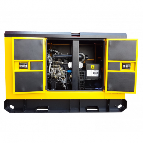 YDY40S3  Stager Generator insonorizat 41 kVA  , silent 1500rpm , diesel , trifazat Date tehnice:  Putere nominala (kVA)    37. Putere maxima (kVA)    41. Tensiune nominala (AC) (V)    400/230. Factor de putere (cos Φ)    0.8. Frecventa nominala (Hz)
