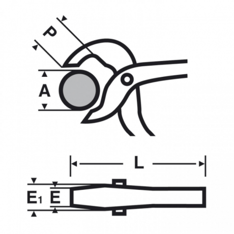 Cleste Papagal cu articulatie si blocare cu deschidere EXTRA-LARGA pentru tevi  Virax , 250 mm  , cod 018228