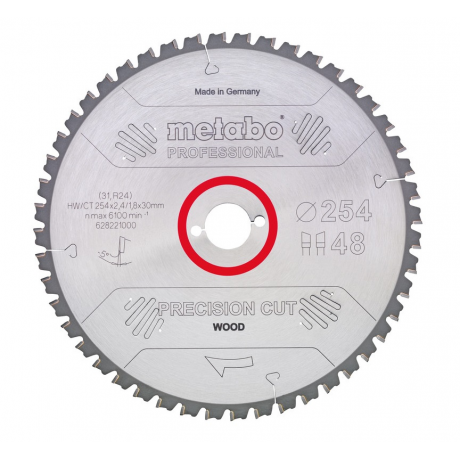 Disc Circular Metabo Precision Cut Wood Professional 315x2.4x30mm 84Z ,cod 628225000