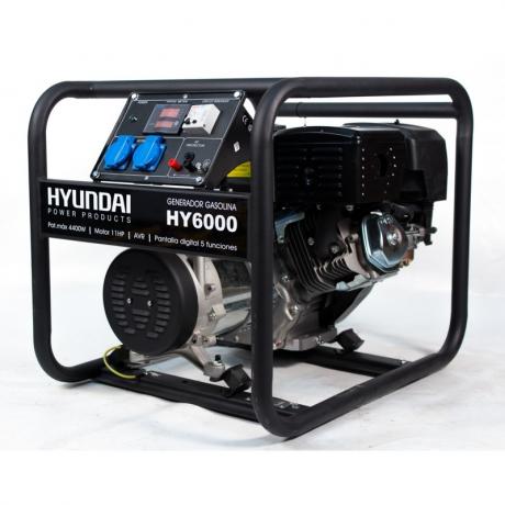 HY6000 Hyundai  Generator  de curent monofazic  , putere maxima 4 kW , tip motor Hyundai IC340 , rezervor in baia de  ulei 1.1 l
