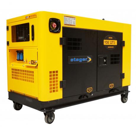 YDE12TD3  Stager Generator de  curent  cu pornire electrica ,  3000rpm ,  diesel , trifazat